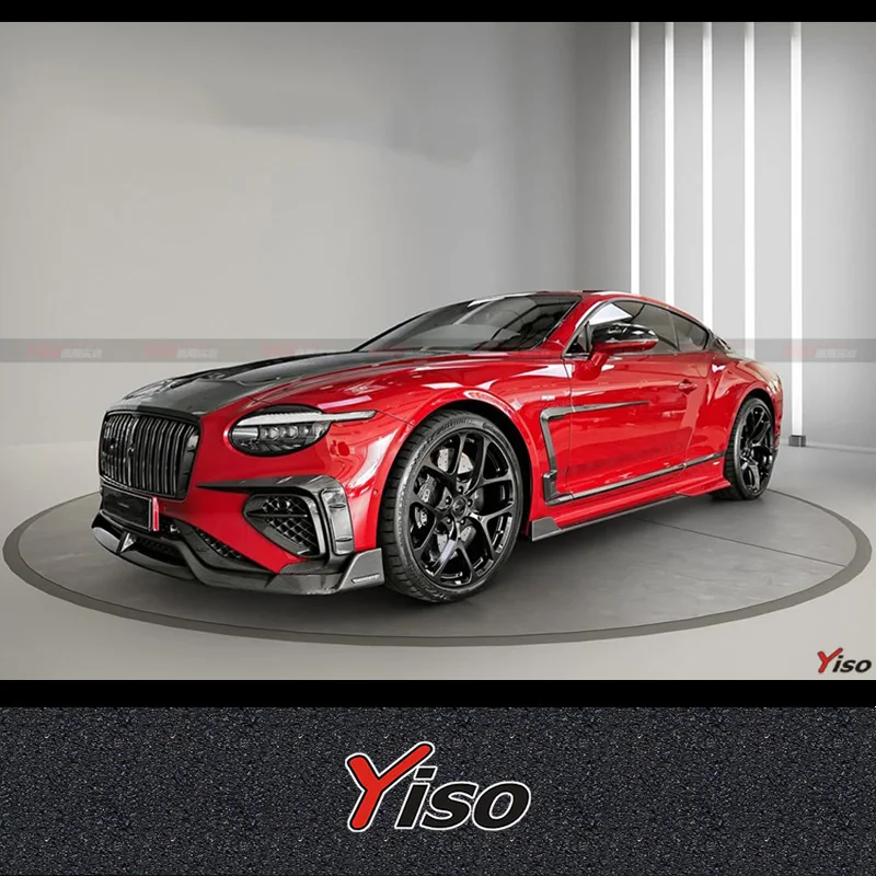For Bentley Runde Half Carbon 18-22 Bentley Continental GT MSY Style Body Kit Front Bumper Grille Side Skirts Rear Bumper Hood