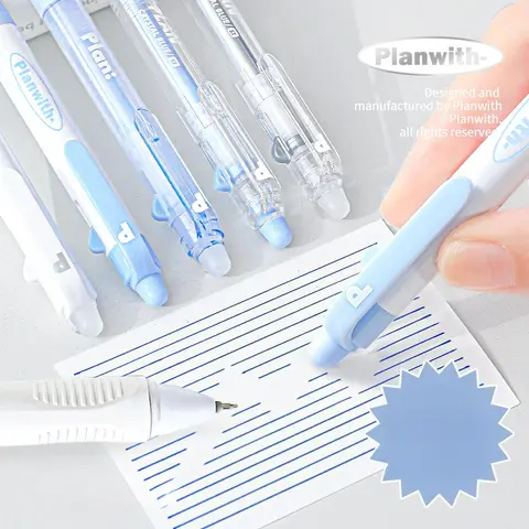 학생용 지울 수 있는 젤 펜 세트 – 파란색 0.5mm, 3개입, 편리한 쓰기와 지우기