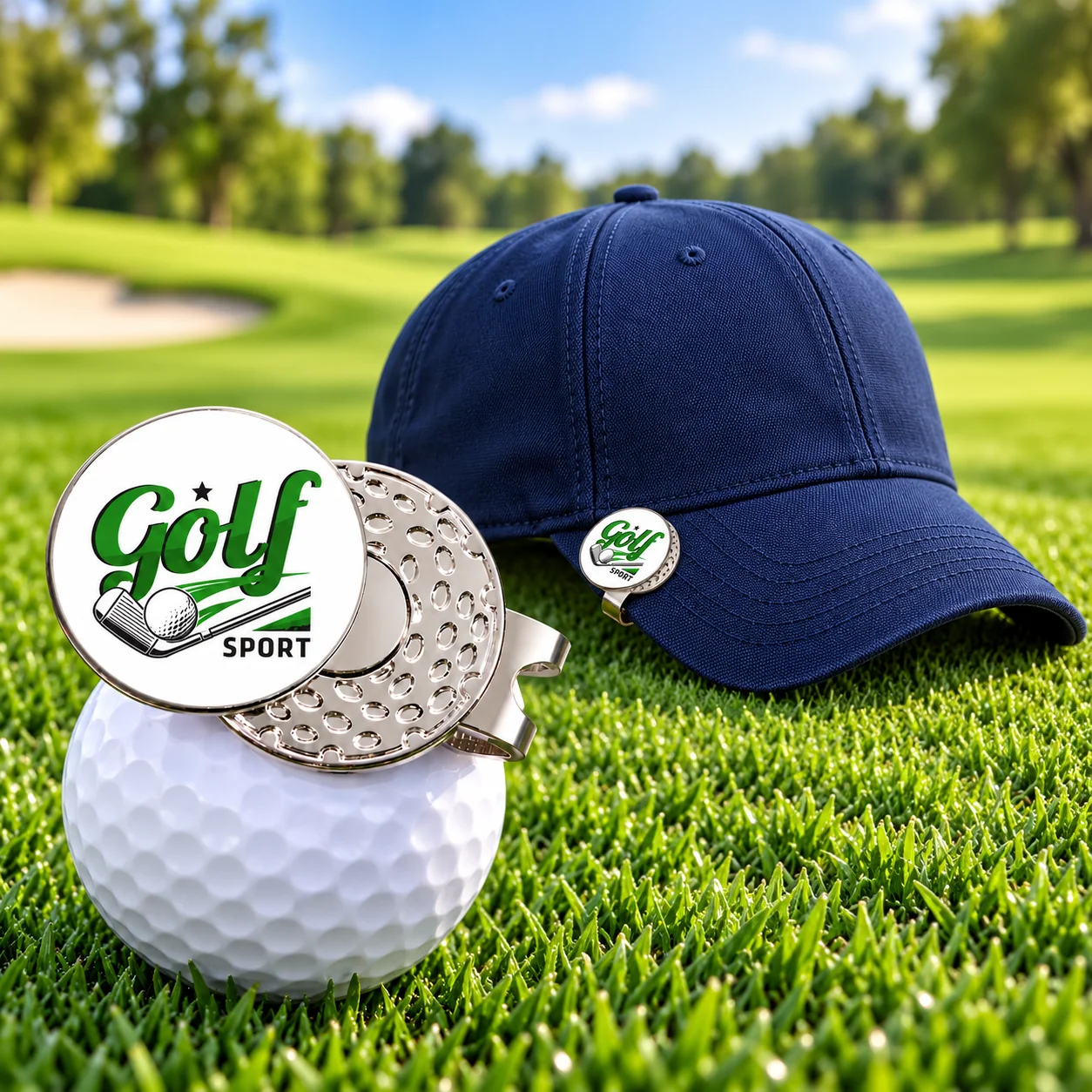 Golf Cap Dad - Custom Photo Golf Hat Clip,Metal Magnetic