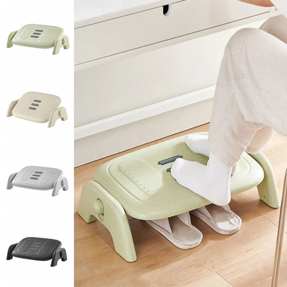 

Ergonomic Massage Footstool Durable Adjustable Height Under Desk Footrest Detachable Leg Rest Foot Rest Stool Office Accessories