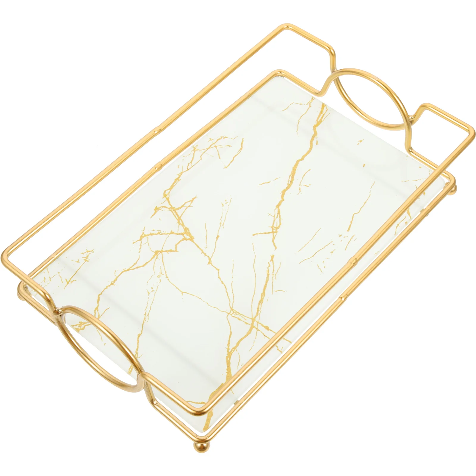

Storage Boxes Bathroom Tray Cosmetics Holder Perfume Home Supplies Sundries Shelf White Vanity Jewelry Plate