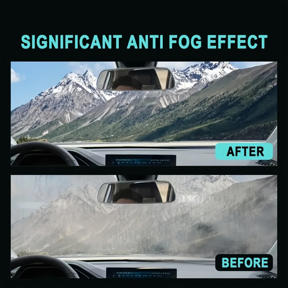 بخاخ IFUBO المضاد للضباب - تركيبة إزالة الثلج ومضادة للضباب سريعة المفعول لنوافذ السيارة والزجاج الأمامي والخوذات والمرايا الداخلية - فوز