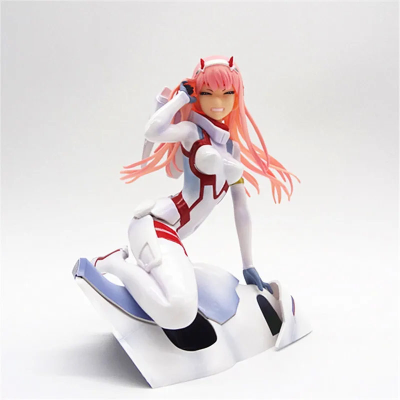 16 см аниме Zero Two kawaii положение на коленях фигурку ПВХ модель игрушки кукла статуя декор стола коллекционные подарки