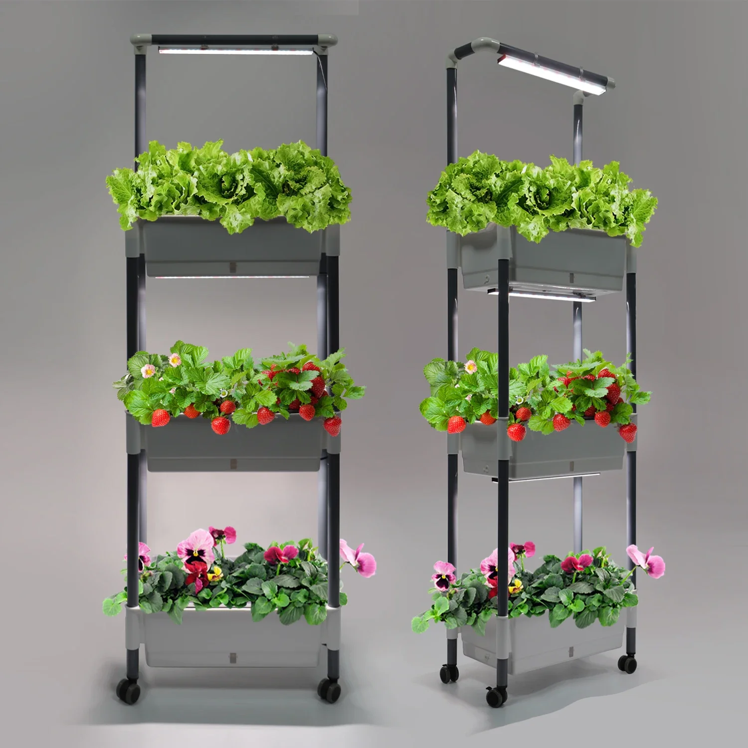 

Indoor Gardening Vertical Microgreens, Vegetables, Fruit Self-Watering Herbs Planter Home Plant Growing System