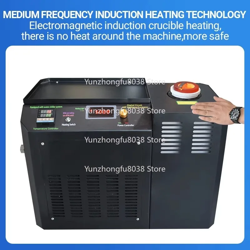 3KG 5000W 1200 Degrees, with Temperature Controller, Gold and Silver Smelting Machine To Smelt Jewelry Metal