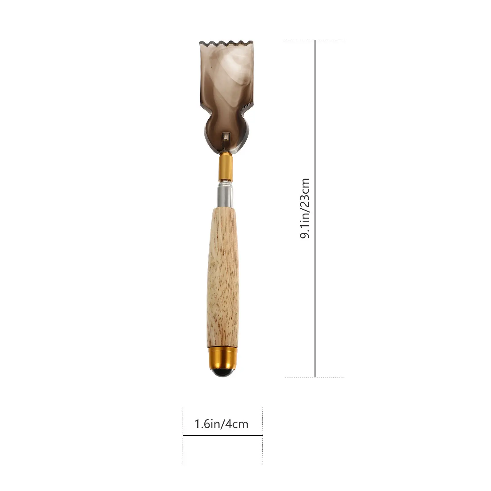1Pcs Back Massager Scratcher Brown Handheld Body Relaxation Tool Anti Itch Back Scratching Device Stress Relief Itching Reacher view 2