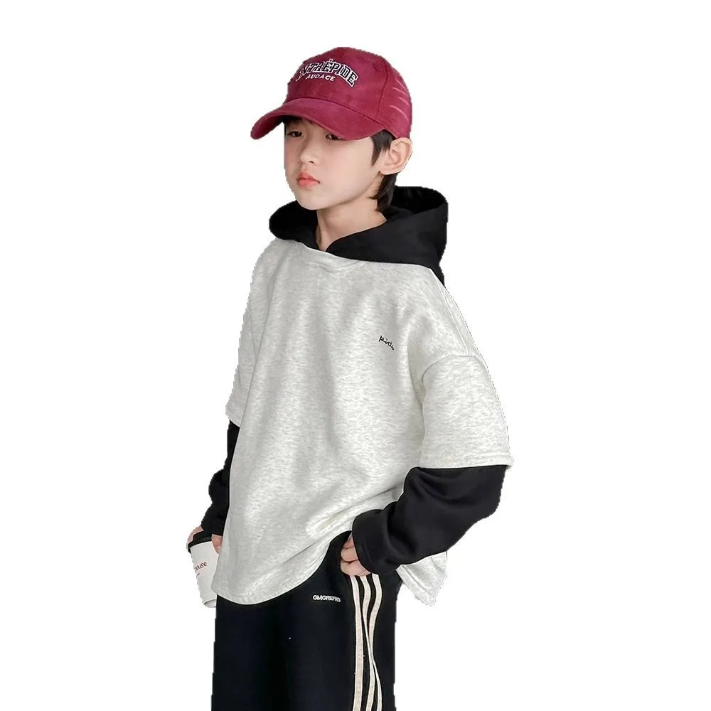 موضة شتاء وخريف 2025 ملابس الفتيات المراهقات مع قلنسوة بلوزات فضفاضة سترة دافئة للأطفال 4 5 6 7 8 9 10 12 سنة