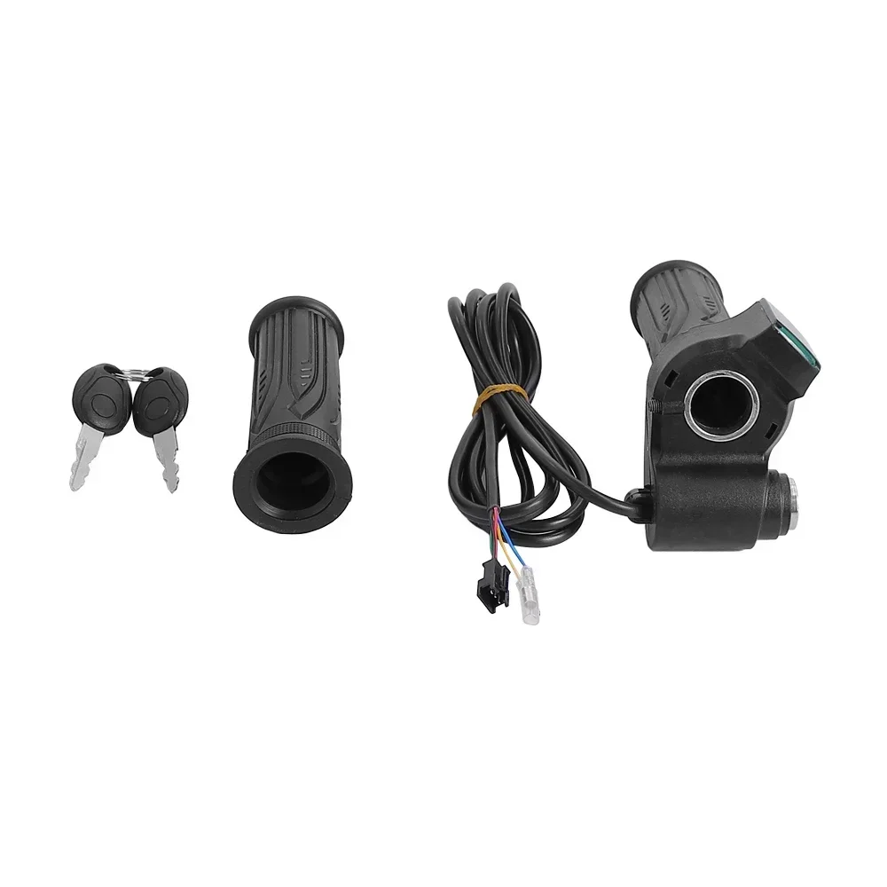 24/36/48/60 فولت LED عداد رقمي للدراجة الكهربائية سكوتر خنق قبضة مع مفتاح الطاقة LED عرض المقود إصلاح جزء