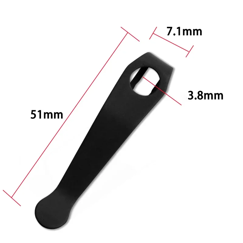 1piece Titanium Lightweight Pocket Back Clips Waist Clip for Para 3 Folding Knife Pocket Clips