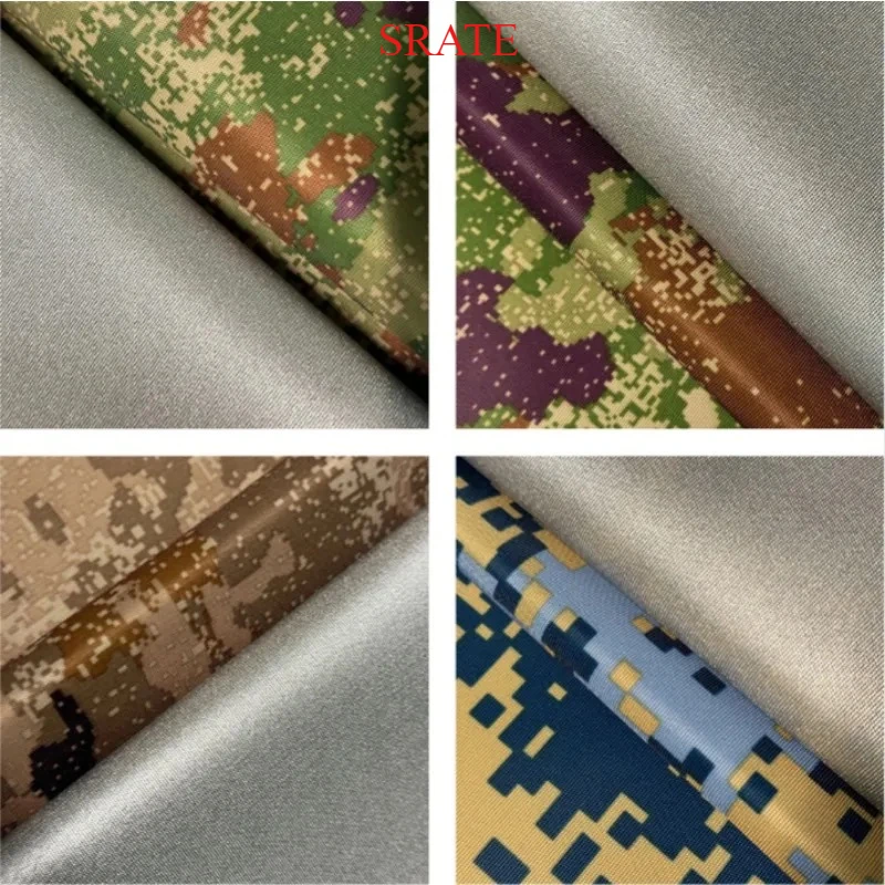 

300D Oxford Cloth Camouflage Silver-coated Tarpaulin Waterproof Outdoor Sunshade Awning Fabric Sun Protection and Rain Cover DIY