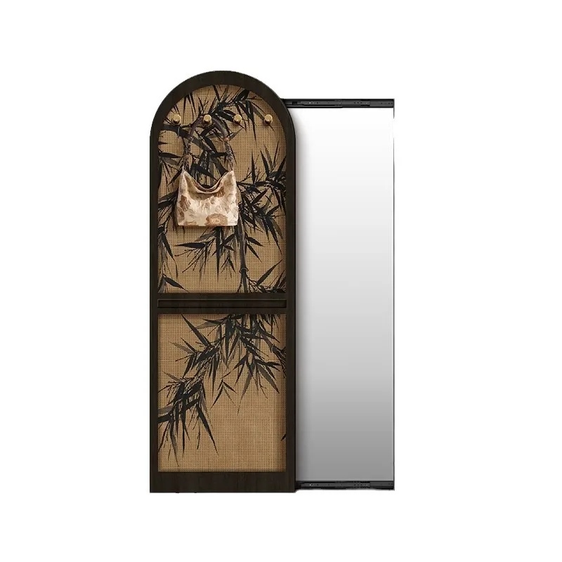 Medieval style push-pull full-body mirror decorative painting retro hanging painting hidden dressing mirror