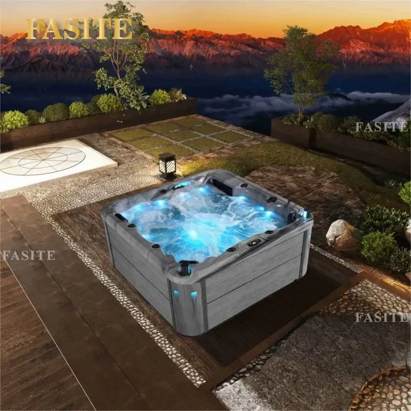 Outdoor Massage Garden Large Bathtub with Seats Acrylic Sheet