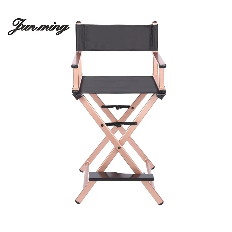 

Rose Gold Luxury Director Makeup Chair Outdoor Folding Portable Beauty and Hairdressing Designer Outdoor Makeup Chair