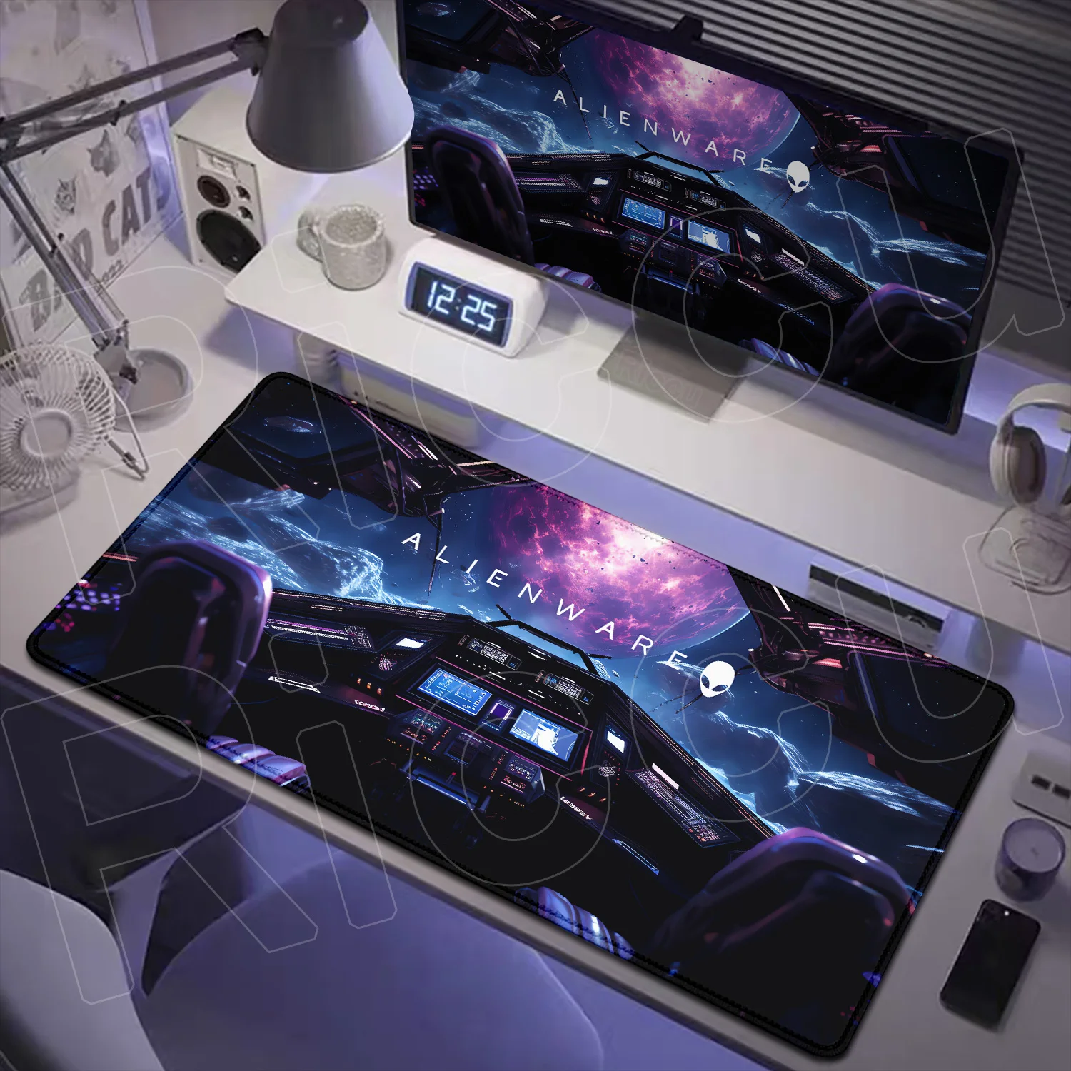 Large Computer Mouse Pad Alienware Animation Mousepad Gaming Lock Edge Rubber Table Mat XXL Non-slip Keyboard Carpet Accessories