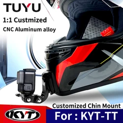 TUYU For KYT TT Customized Motorcycle Helmet Chin Mount for GoPro hero11 10 Insta360 One X3 X2 Rs DJI Action Camera Accessories