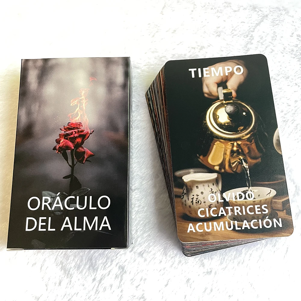 

12x7cm Spanish Soul Telling Oracle Deck Twin Flame Soulmate Love Tarot Cards Prophecy Keywords Divination 62-cards