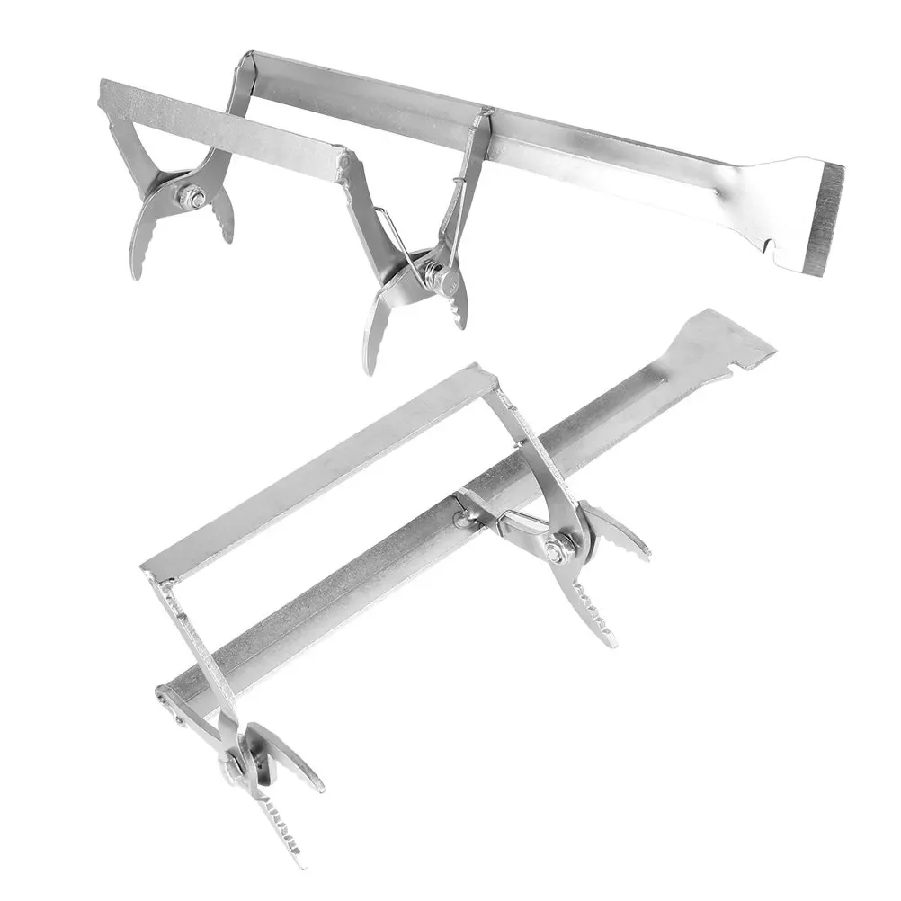 2Pcs Premium Beekeeping Supplies Hive Frame Gripper Tool Metal Spleen Clip Scraper Dual Function for Efficient Honeycomb Cap