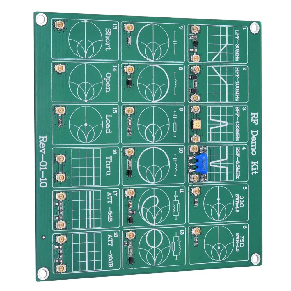 

Portable 2 UFL Jumpers Test Board 18 Functional Modules Durable Frequency Test Board Demo Kit Test Module Antenna Calibration