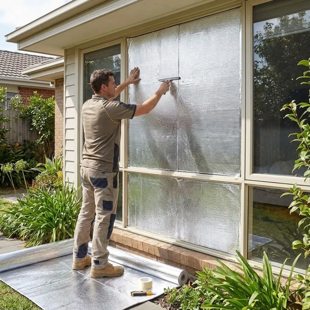 Self-adhesive Roof Insulation Film Anti UV Heat Insulation Aluminum Foil Window Glass Film Aluminum Foil Light Blocking
