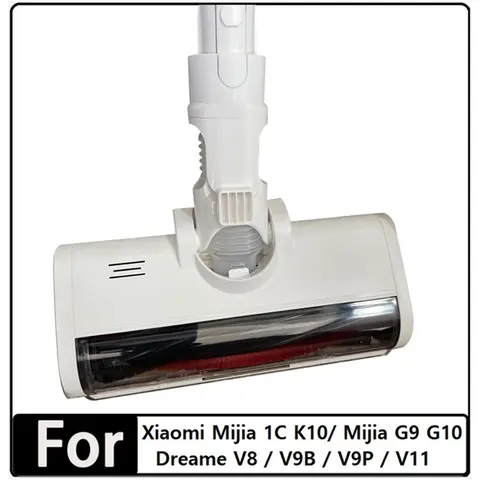 Xiaomi K10/G10 Xiaomi 1C/ Dreame V8/V9B/V9P/V11/G9 진공 청소기 부품 LED 조명이있는 전기 바닥 브러시 헤드