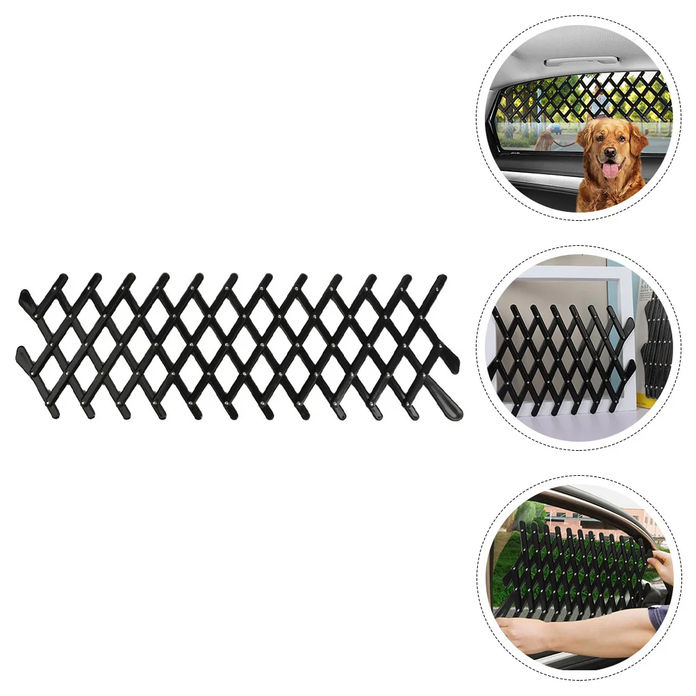 

Outdoor Dog Fence Pet Travel Vent Cart Cats Protector for Window Gate Enclosure Black Barrier