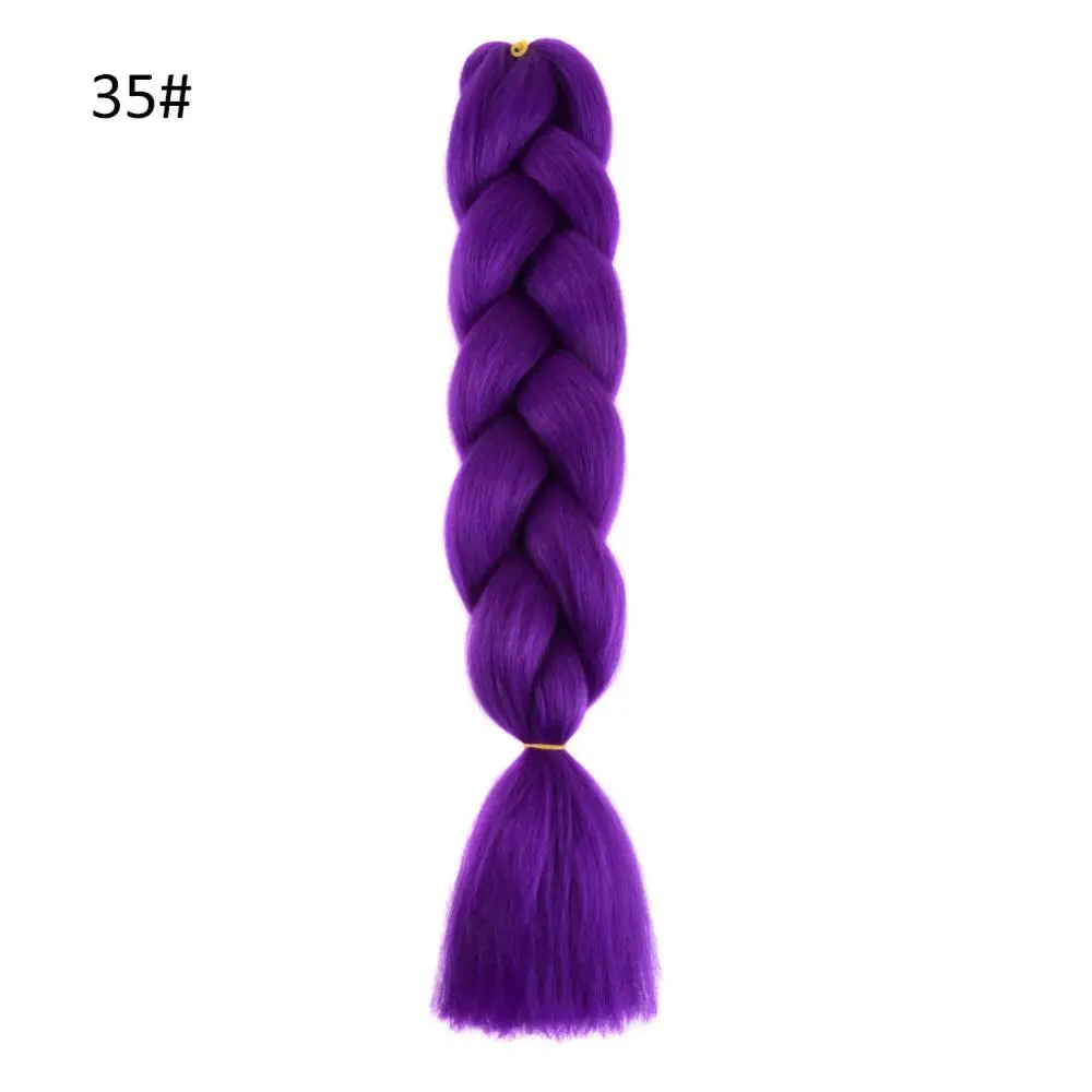 Solid Color Women Wigs Synthetic Hair Extensions African Braids Crochet Braiding Ponytail Synthetic Braiding Hair for Women