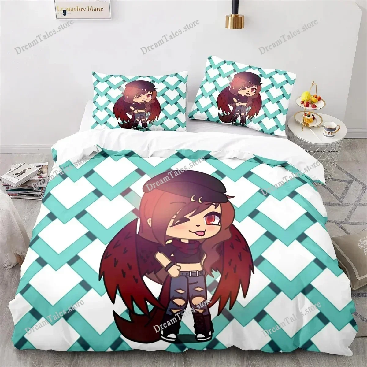 3D Printed Anime Gacha Life Academia Bedding Set Duvet Cover Bedroom Comforter Single Twin King _Size Quilt Cover Home Textiles9