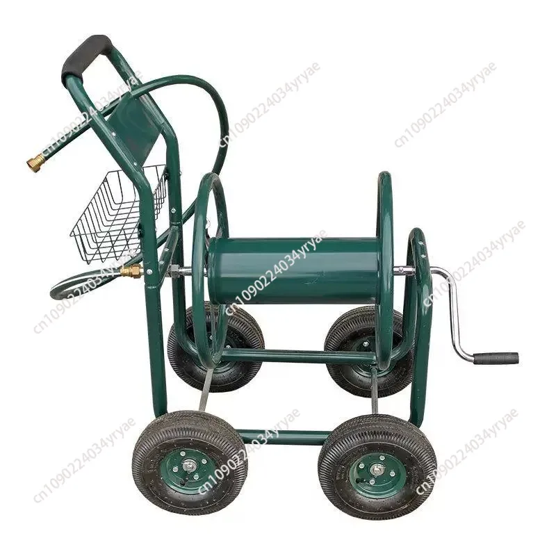 Garden Hose Cart with Water Pipe Reel, Gardening Watering Cart, Portable Hose Storage & Garden Tool Trolley
