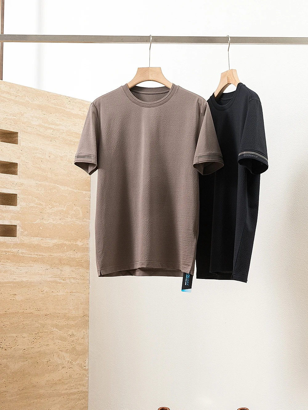 

Мужская летняя футболка Coolmax: тонкая, дышащая, быстросохнущая, с охлаждающим эффектом, свободного кроя, молодежная, для повседневной носки, цветная