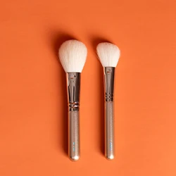 HAKU MAKEUP BRUSH B110 Round BLUSH J4003 Angled HIGHLIGHT - Gold - Quality Goat Brisltes Cosmetics Powder Bronzer Blending Tools