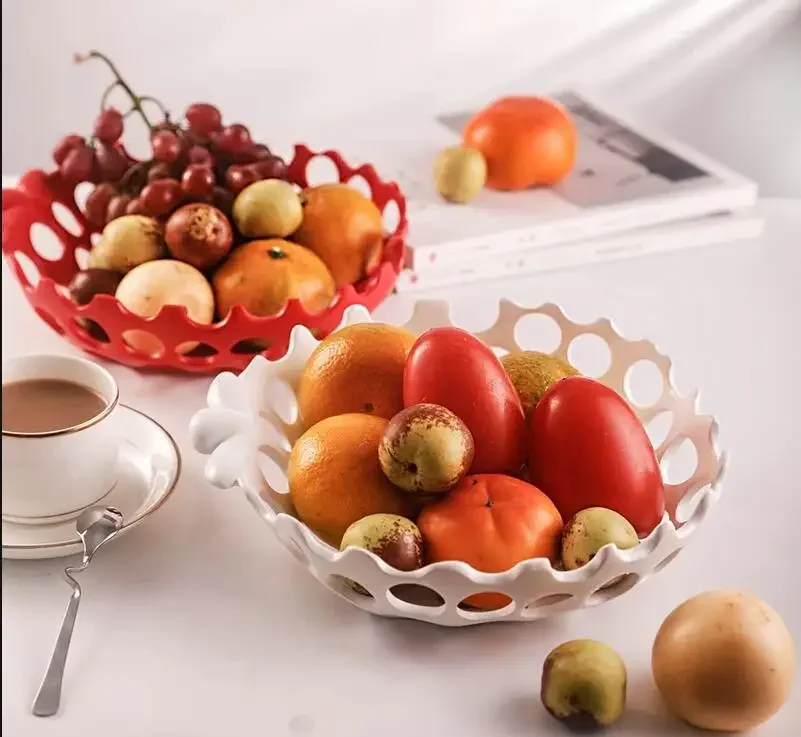 

Полая смоляная тарелка с фруктами для гостиной, настольная конфетная закуска, украшение для хранения косметики, украшение для дома