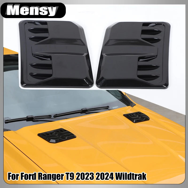 Car Air Flow Decorative Intake Hood Scoop Bonnet Vent Sticker Cover Hood Geared For Ford Ranger T9 Wildtrak 2023 2024 Accessorie