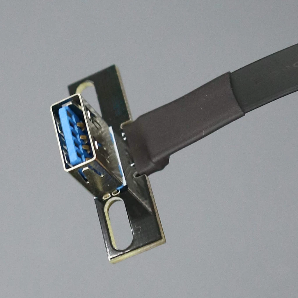 USB 3.1 Type-A 암-유형-E 수 연장 케이블 내부 USB3.1 유형 E 마더보드 13P/16P용 나사 구멍이 있는 플랫 코드