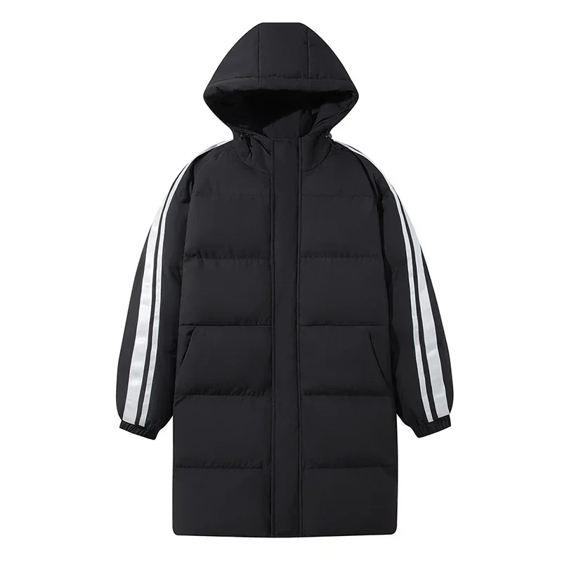 

Men's High Quality Mid-length Padded Clothing Winter Fashion Simple Windproof Thickened Warm Outdoor Hooded Coat Men's Jacket