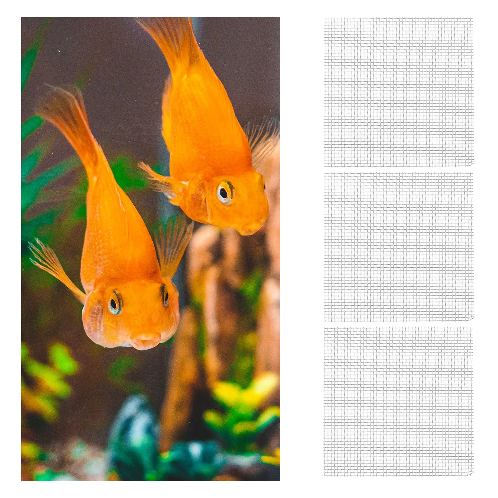 

10Pcs Stainless Steel Wire Mesh Pad Aquarium Fish Tank Plant Fixed Net Moss Carpet Net Aquatic Grass Mesh Rust-Resistant