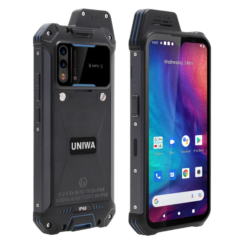 UNIWA W888 MT6765 Helio P35 Octa Core 4GB+64GB ATEX Explosion IP68 Smartfon Android 11 6.3” Ekran HD 5000mAh NFC Telefon komórkowy — zdjęcie produktu 7
