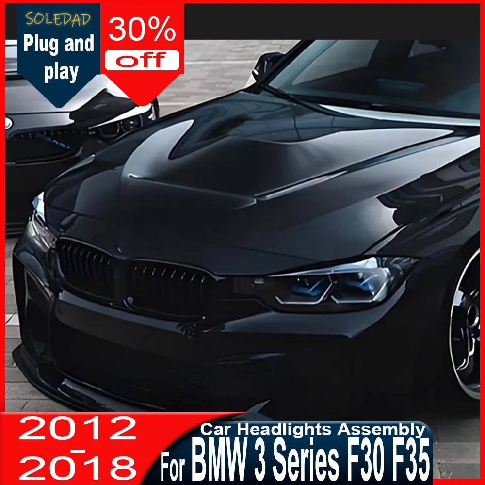 

Фары головного света Plug and Play для BMW F30 2013-2018 (320i, 325i, 328i), комплект фар в сборе с ДХО, аксессуары для стайлинга автомобиля