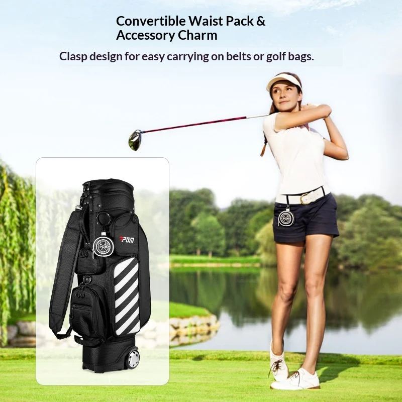 حقيبة جولف PGM حقيبة كرة صغيرة صغيرة مقاومة للماء حقيبة ملحقات تخزين محمولة، يمكن أن تحمل 3 كرات #5