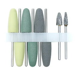 8Pcs/set HP Dental Resin Base Acrylic Polishing Burs Kit Drill Polisher Rotary Dental Carbide Ball Strawberries Drill