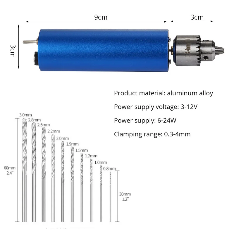 Bezszczotkowy Mini wiertarka elektryczna zmienna prędkość elektryczny młynek grawerowanie cięcie polerowanie wiercenie moc narzędzie do