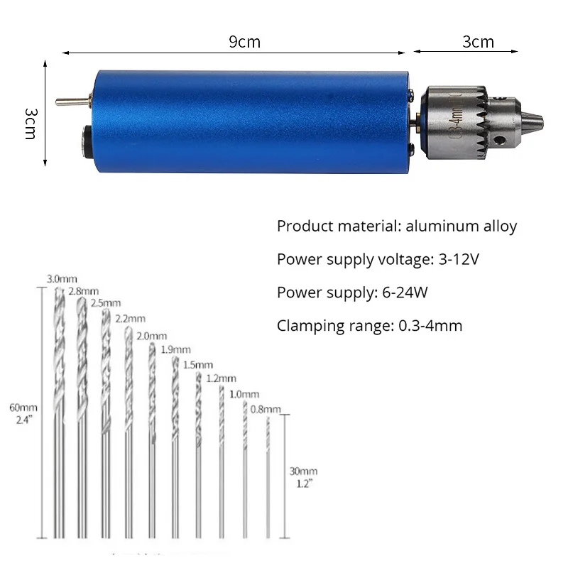 Imagem -06 - Brushless Mini Furadeira Elétrica de Velocidade Variável Moedor Elétrico Gravura Corte Polimento de Perfuração Elétrica Ferramenta Faça Você Mesmo 385 Motor