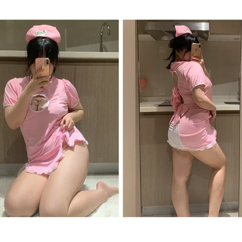 Plus Size Women Sexy Lenceria Sexi Erotic Dress Nurse Cosplay Uniform Ladies Lingerie Costumes Sexy Underwear suit Night Dress