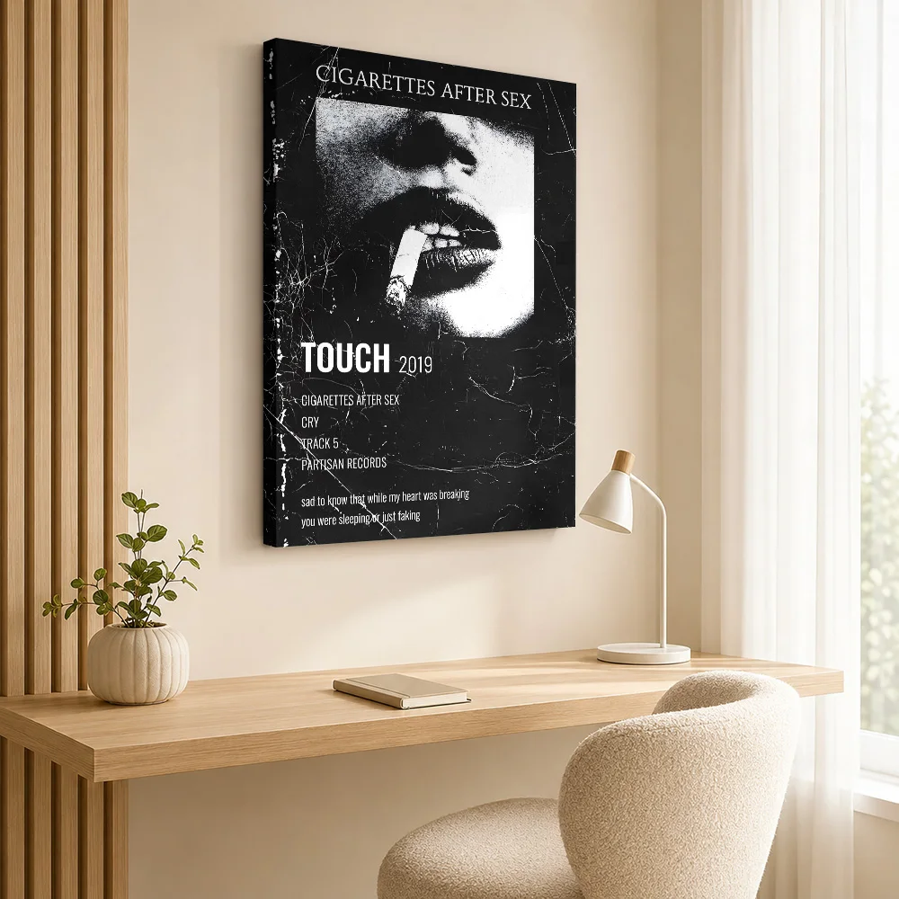 Cigarettes After Sex Touch Album Canvas Print Poster Retro Music Style Wall Art With Customized Photo For Bedroom Ideal Fan Gift