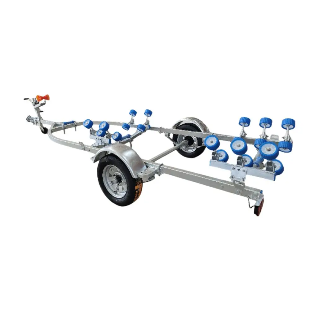 utility trailerHigh Quality Hot-Dip Galvanized Marine Boat Trailers Made in China 500kg Capacity 5.2m Length