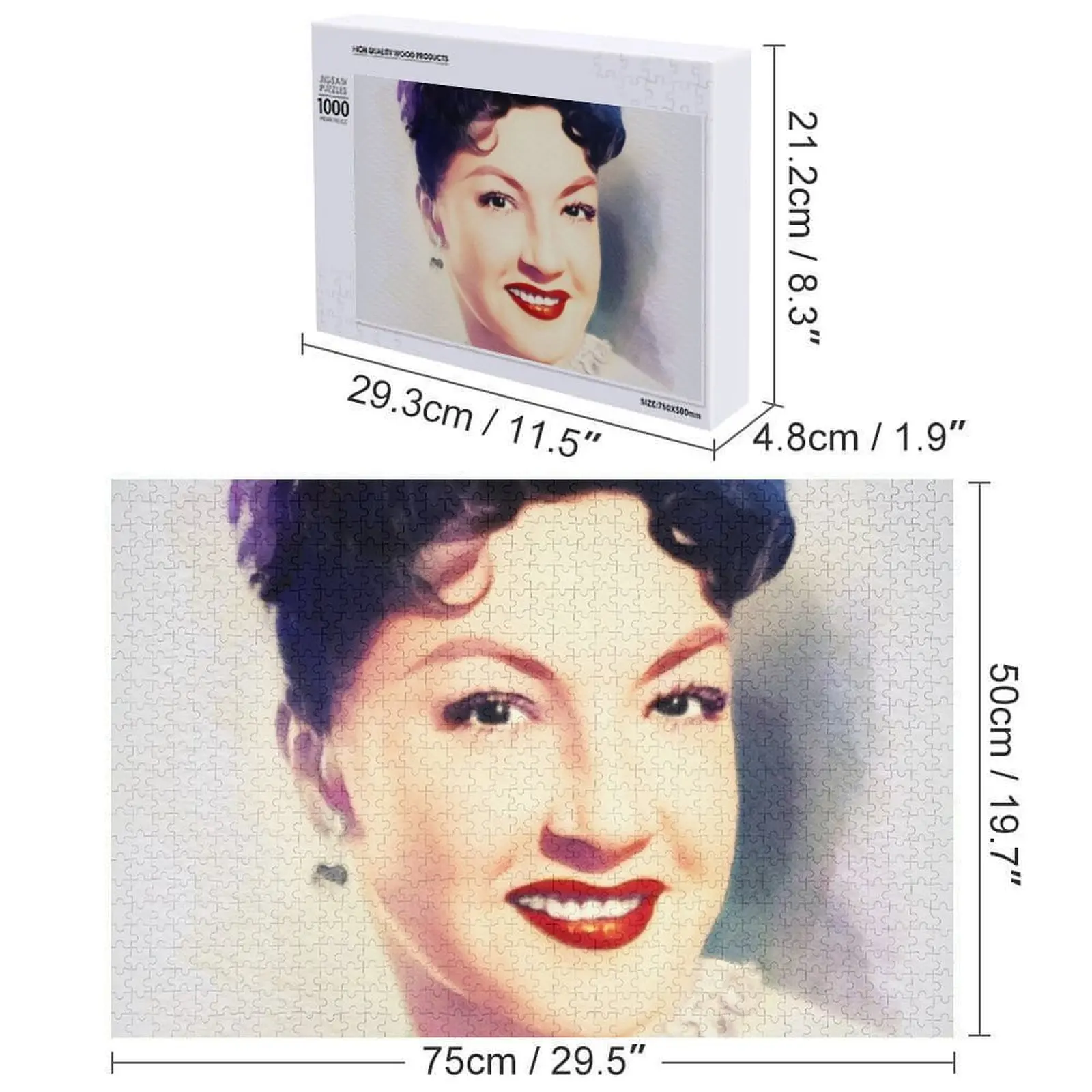 Ethel Merman, Movie Legend Jigsaw Puzzle Adult Wooden Personalised Jigsaw Custom Wooden Gift Puzzle