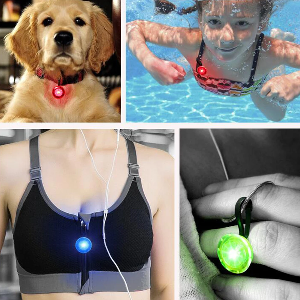 

HEALEEP 2Pcs LED Light Red Warning Lamp for Outdoor Sports Backpack Night Safety Device Small Portable Shine