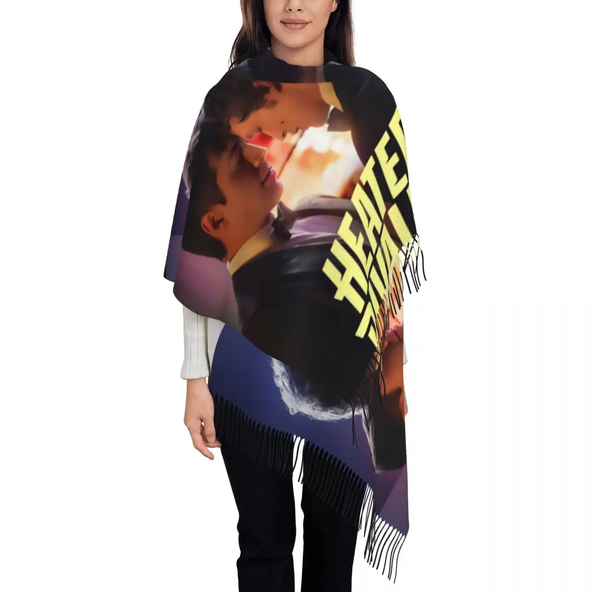 

Женский шарф с кисточками и подогревом, длинная зимне-осенняя шаль и накидка, канадские спортивные романтические подарки, кашемировый шарф