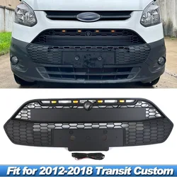 Fit for 2012-2018 Ford Transit Custom grill with LED light modification car Transit front bumper grille accessories