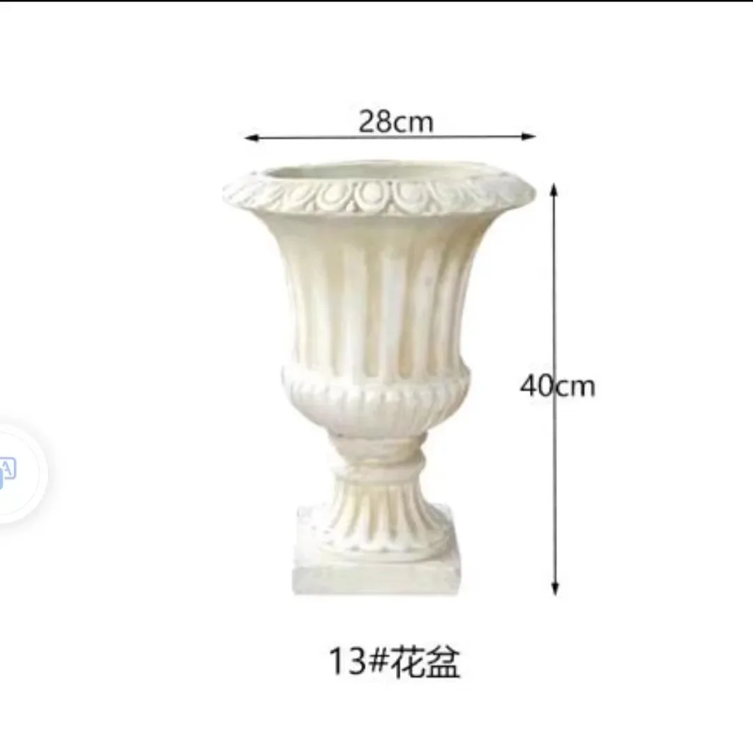 European flower pot Roman column ornament Wedding props Pillar base Vintage garden courtyard balcony decoration