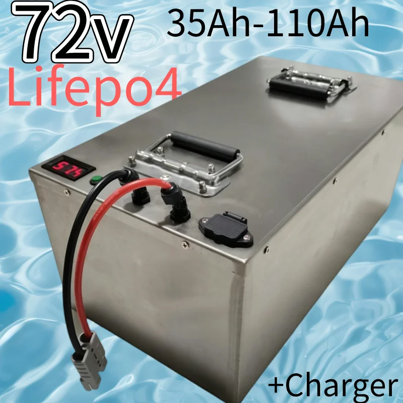 

Литиевая батарея 72 В 35 Ач-110 Ач Lifepo4 для троллингового двигателя, гибрид, мотоциклов, гольф-каров, роботов-высокой емкости 40 Ач 50 Ач 60 Ач 70 А